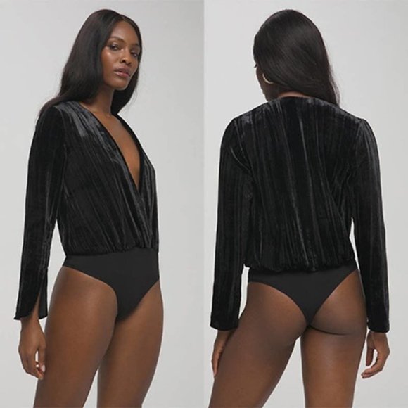 Good American Tops - GOOD AMERICAN Velvet Wrap Women's Bodysuit 2 NWT